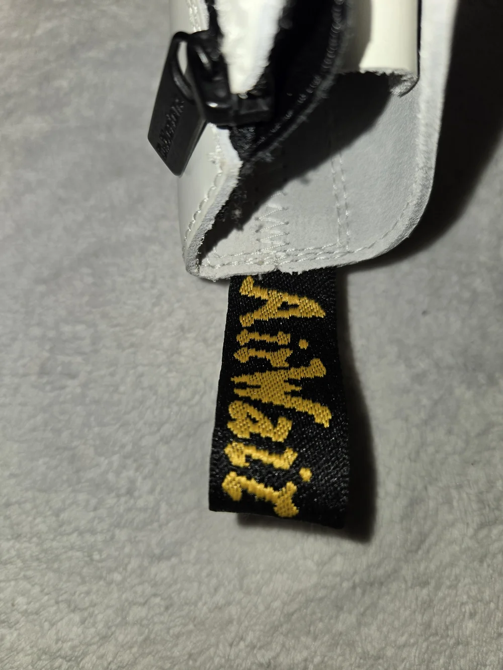 Airwalk White Combat Boots with Black Sole and Yellow Stitching - Mens Size 7